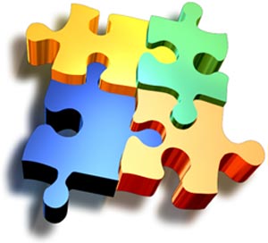 Čtyřbarevné puzzle