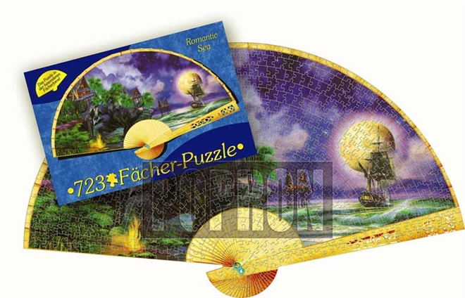 Puzzle vějíř- loď na rozbouřeném moři